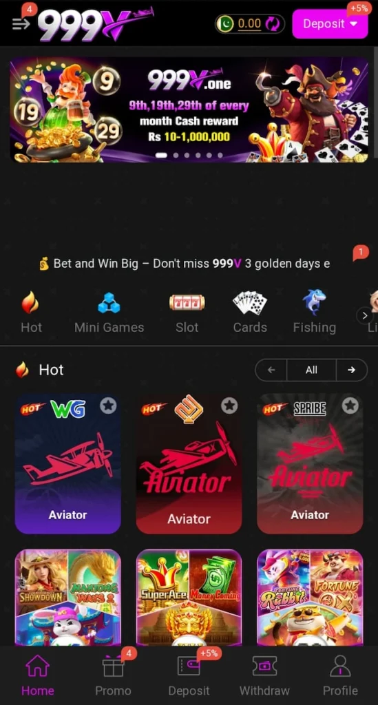 9999V Game - Dashboard image